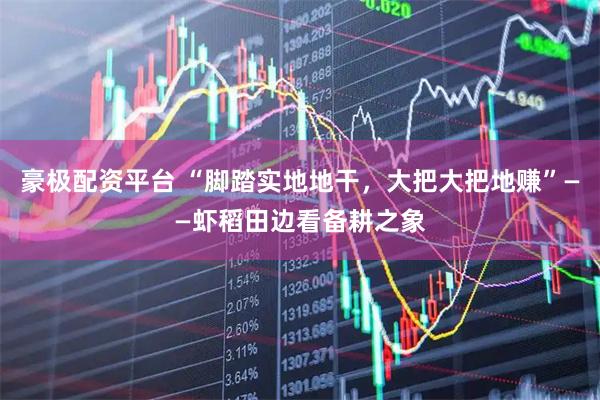 豪极配资平台 “脚踏实地地干，大把大把地赚”——虾稻田边看备耕之象