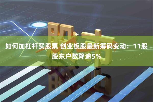 如何加杠杆买股票 创业板股最新筹码变动：11股股东户数降逾5%